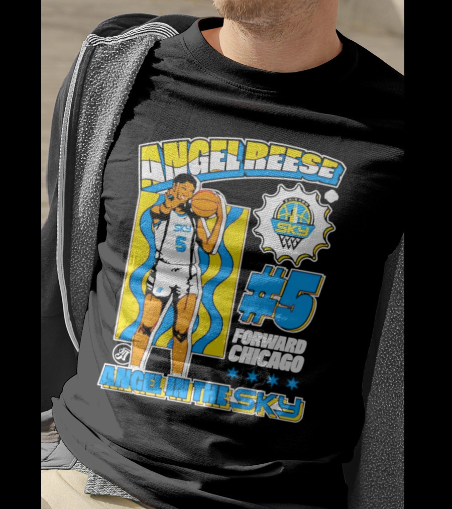 Angel Reese #5 Forward Chicago Sky Angel In The Sky T-Shirt