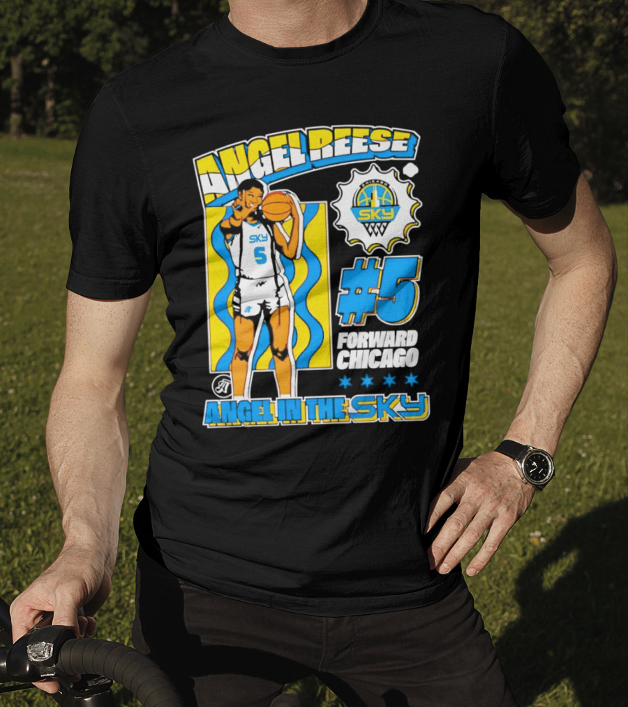 Angel Reese #5 Forward Chicago Sky Angel In The Sky T-Shirt