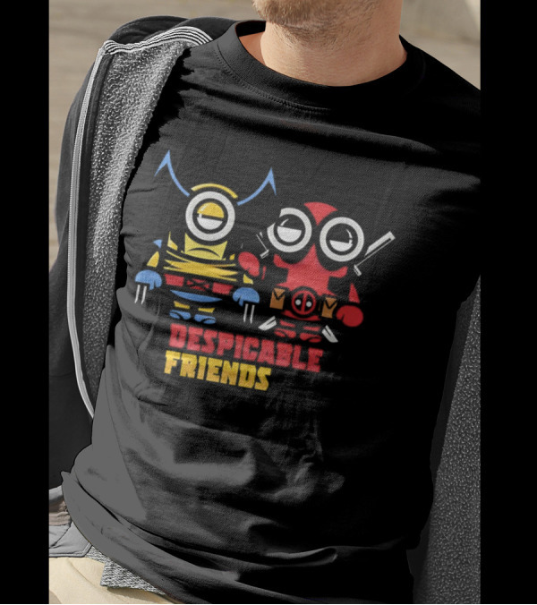 Despicable Friends Minions Wolverine And Deadpool T-Shirt