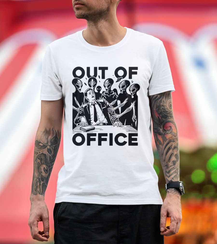 Out of Office Surrounded by Aliens T-Shirt