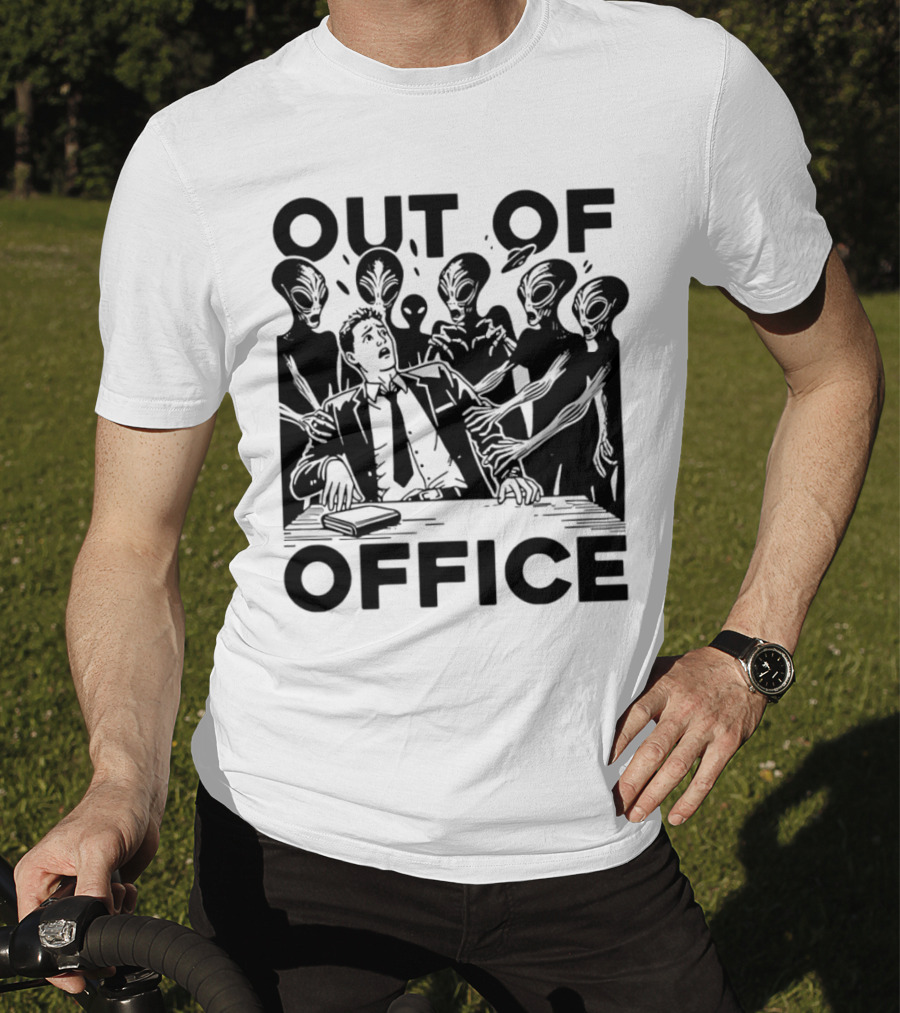 Out Of Office Surrounded By Aliens T-Shirt