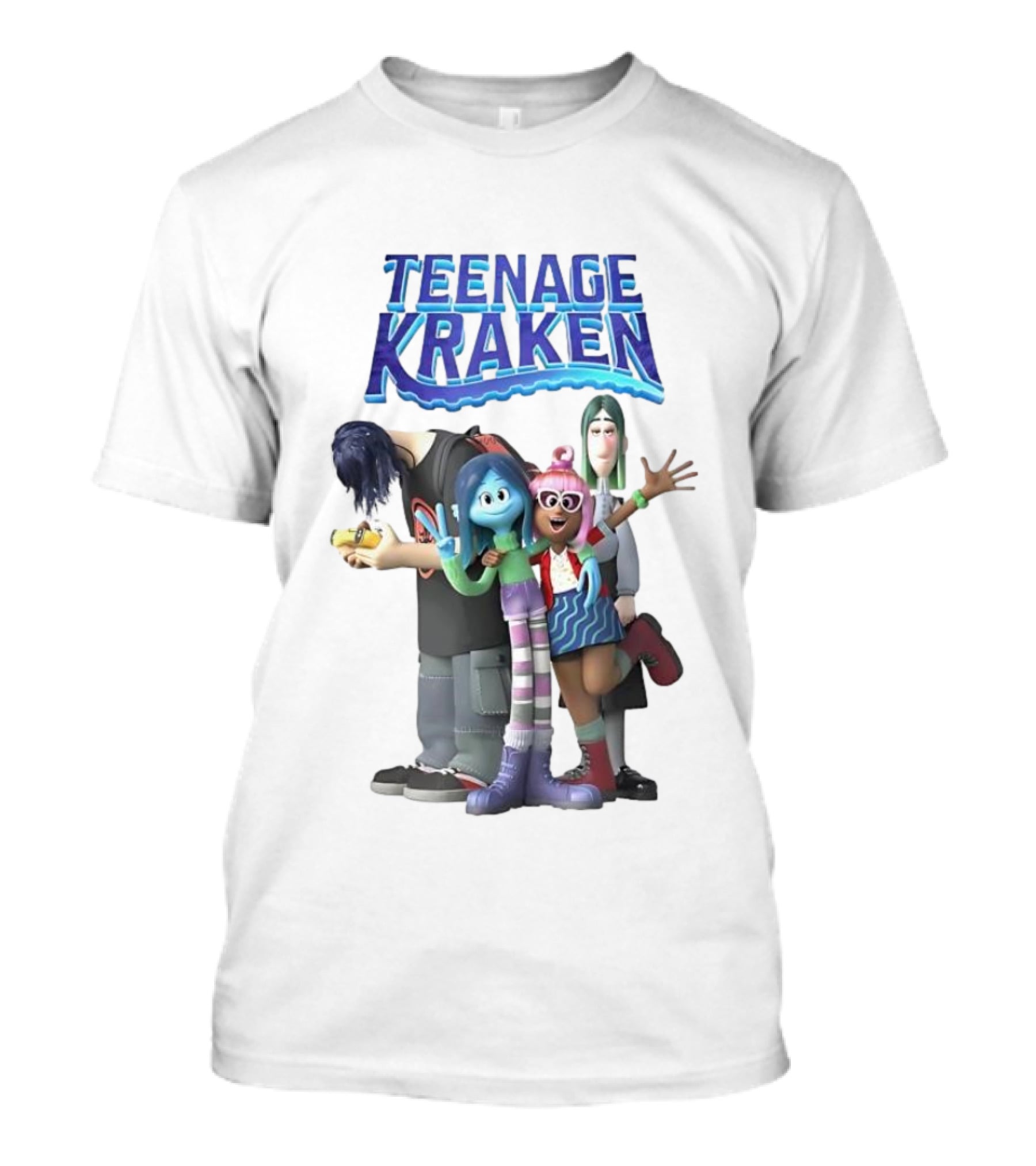 Teenage Kraken Animated Characters Ensemble T-Shirt