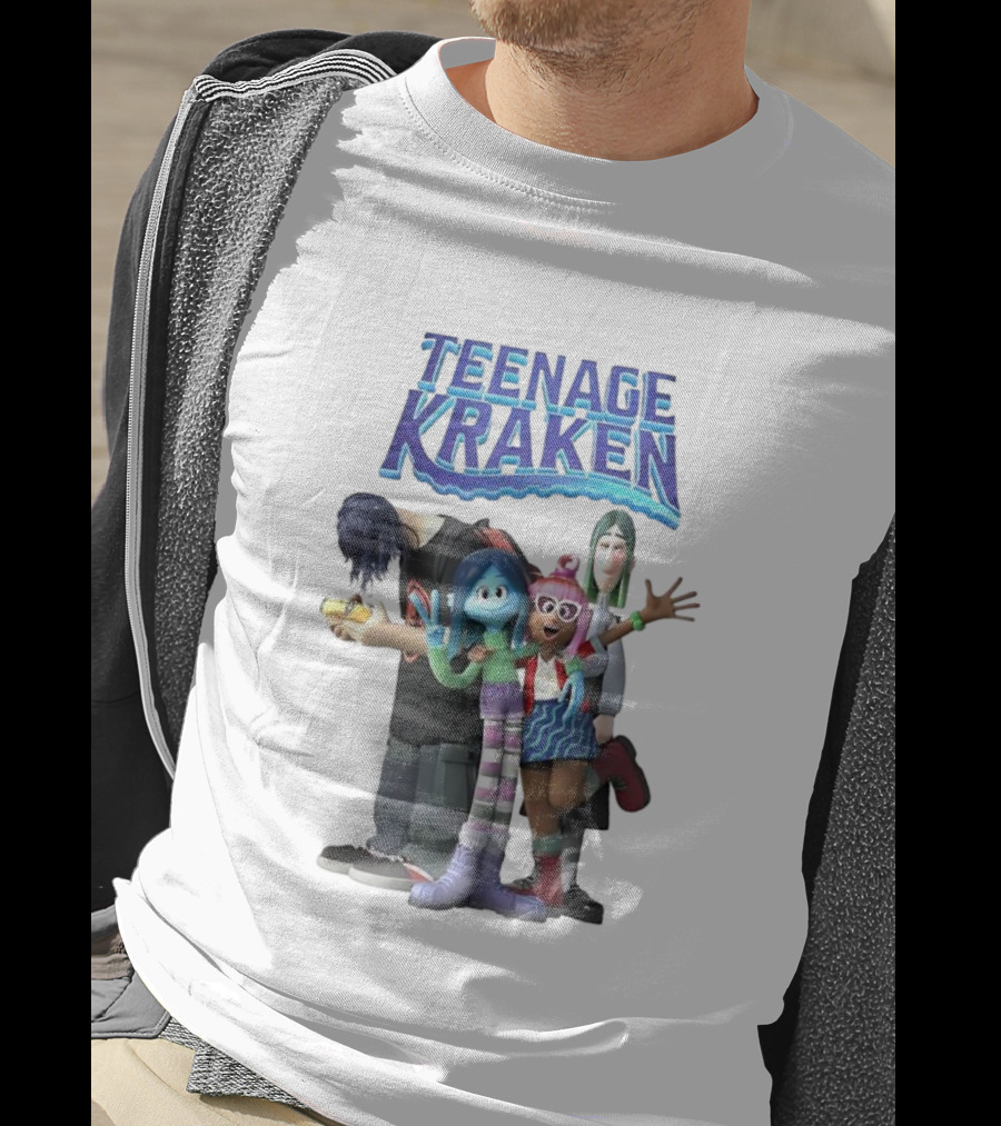 Teenage Kraken Animated Characters Ensemble T-Shirt