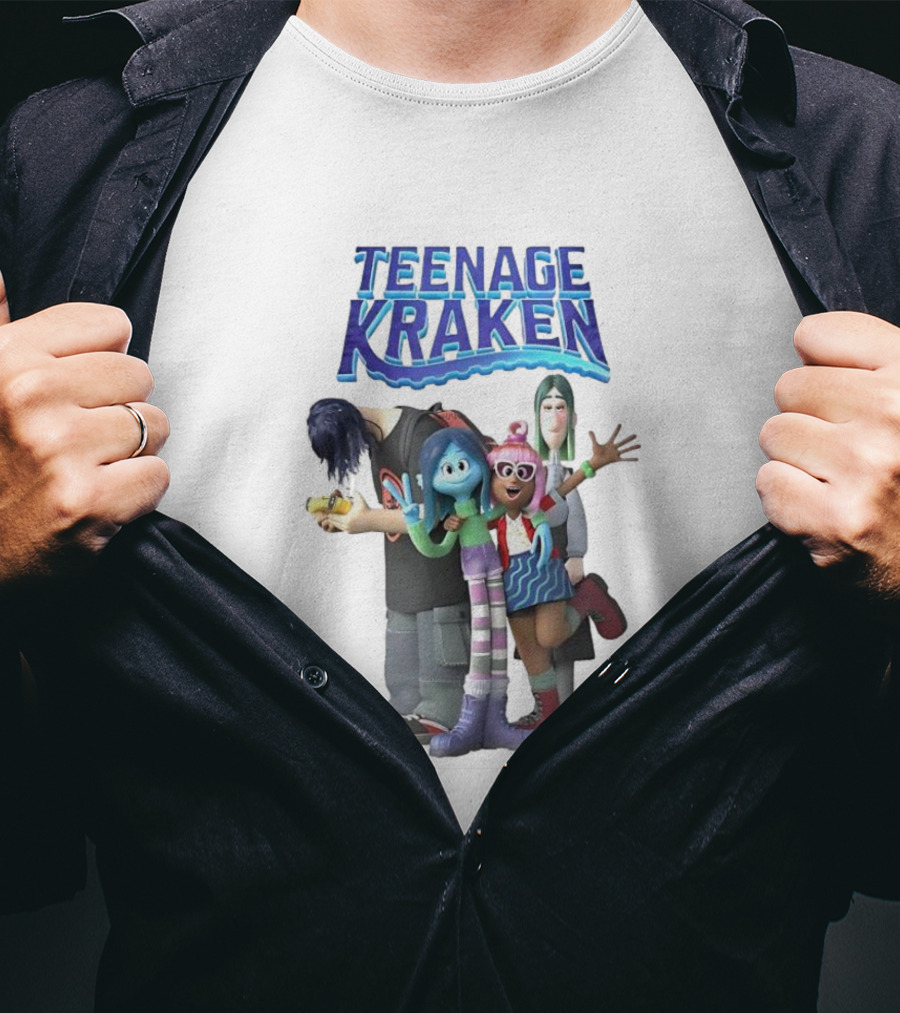 Teenage Kraken Animated Characters Ensemble T-Shirt