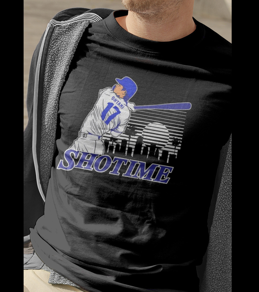Ohtani 17 Shotime Skyline Baseball Player Dodgers Los Angeles T-Shirt
