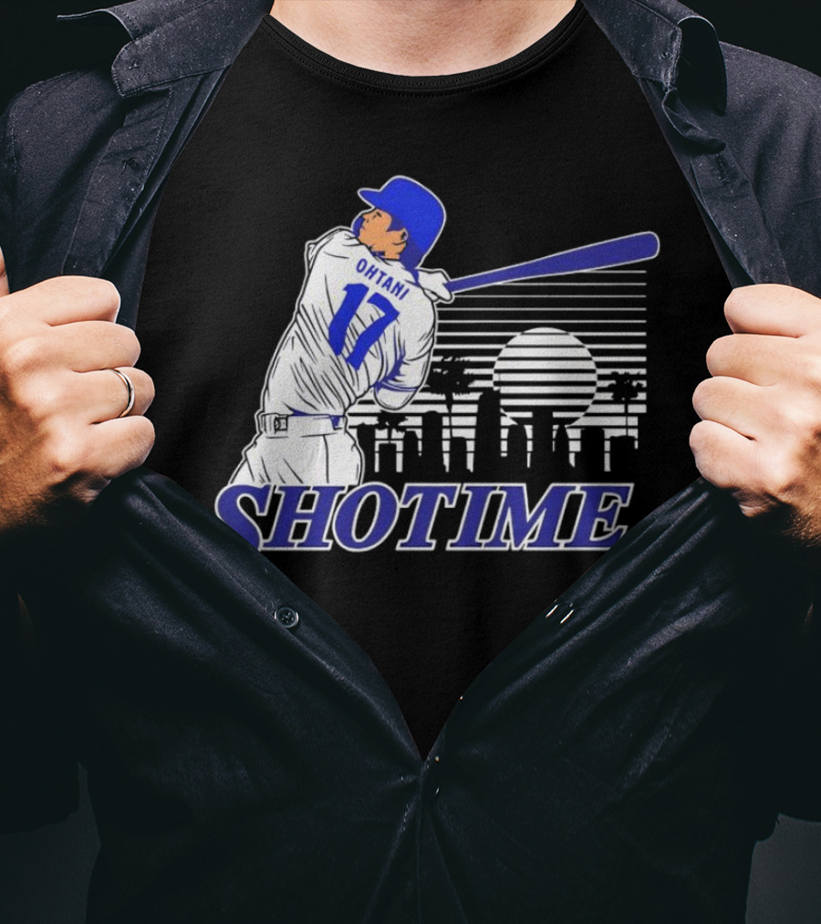 Ohtani 17 Shotime Skyline Baseball Player Dodgers Los Angeles T-Shirt