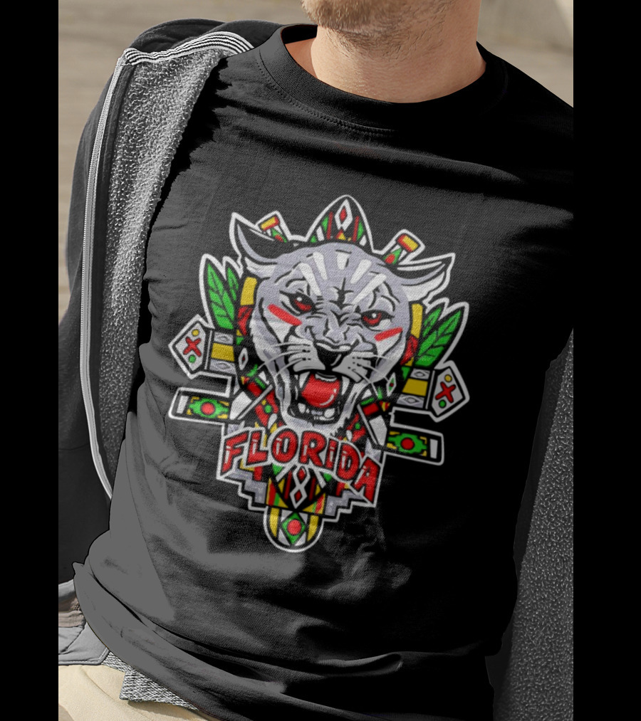Florida Panthers Juneteenth African Tribal Emblem T-Shirt
