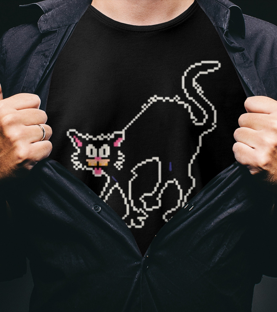 The Tom Ward Show Tom Cat 8 Bit Retro Pixel T-Shirt
