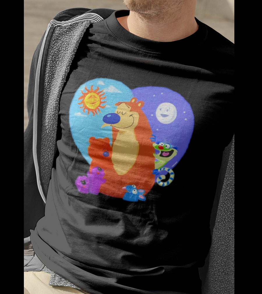 Bear In The Big Blue House Muppet History With Sun And Moon Characters T-Shirt