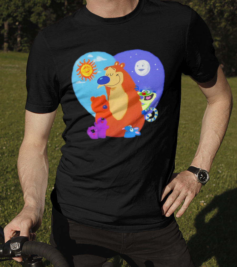 Bear In The Big Blue House Muppet History With Sun And Moon Characters T-Shirt