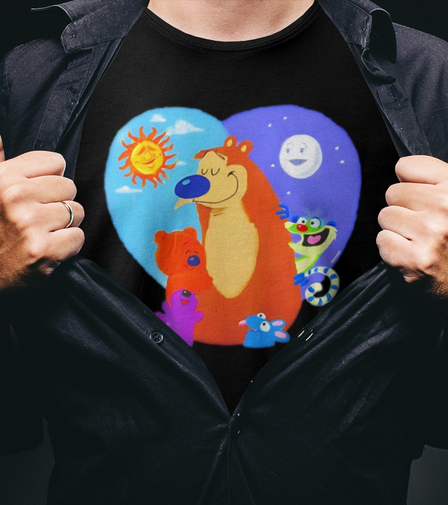 Bear In The Big Blue House Muppet History With Sun And Moon Characters T-Shirt