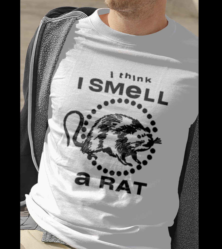 I Think I Smell A Rat Black Graphic Text With Rat T-Shirt