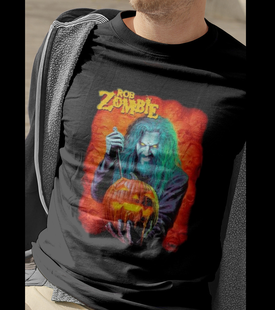 Rob Zombie Hellbilly Deluxe Halloween Pumpkin Horror T-Shirt