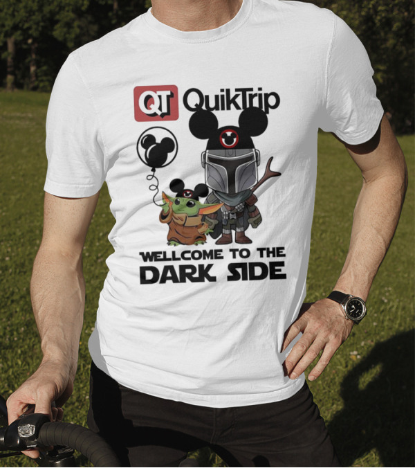 QT QuikTrip Mandalorian Baby Yoda Welcome To The Dark Side T-Shirt