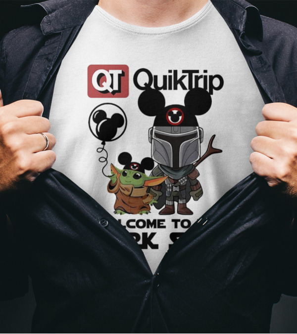 QT QuikTrip Mandalorian Baby Yoda Welcome To The Dark Side T-Shirt