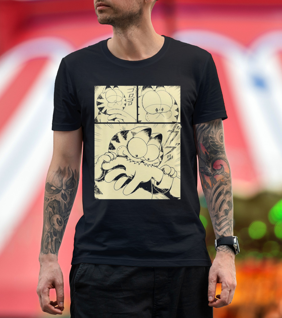 Garfield Beloved Orange Cat Manga Style Remix T-Shirt
