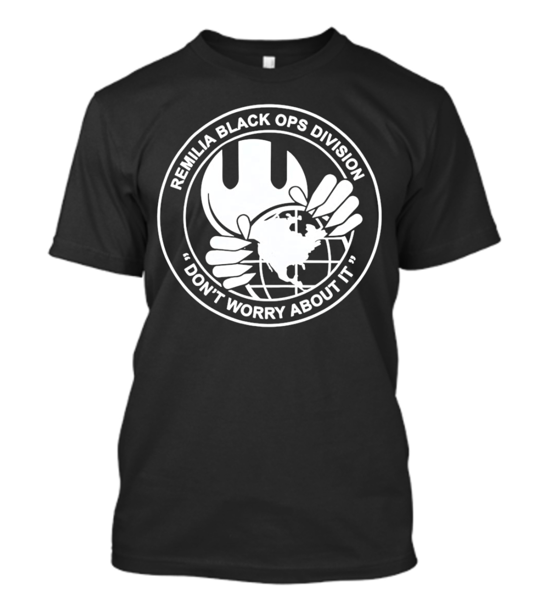 Remilia Black Ops Division Globe Emblem Don't Worry About It T-Shirt