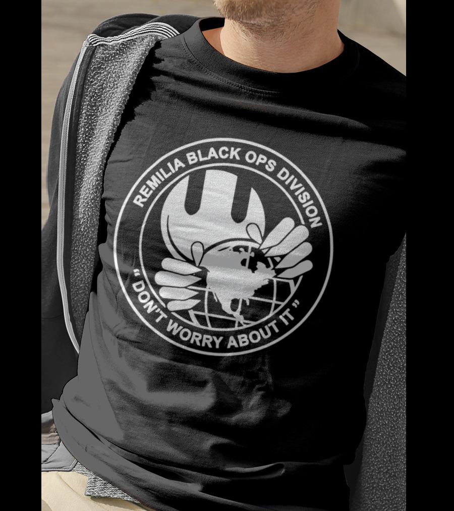 Remilia Black Ops Division Globe Emblem Don't Worry About It T-Shirt