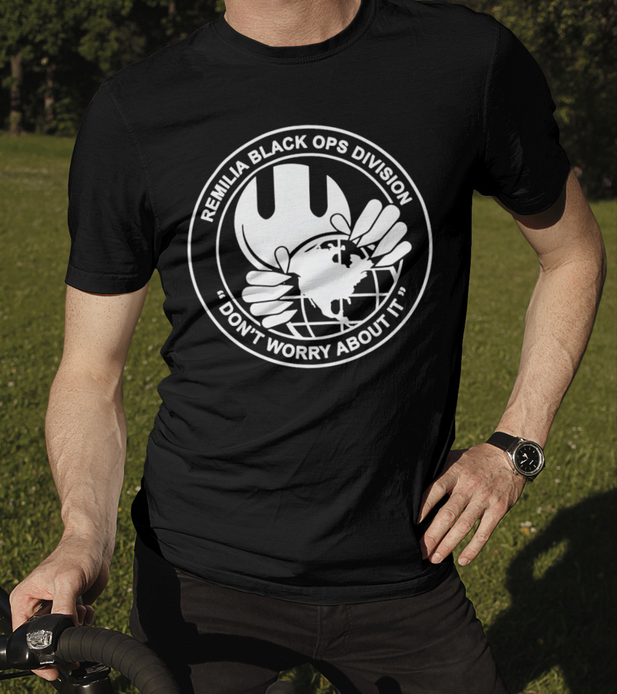 Remilia Black Ops Division Globe Emblem Don't Worry About It T-Shirt