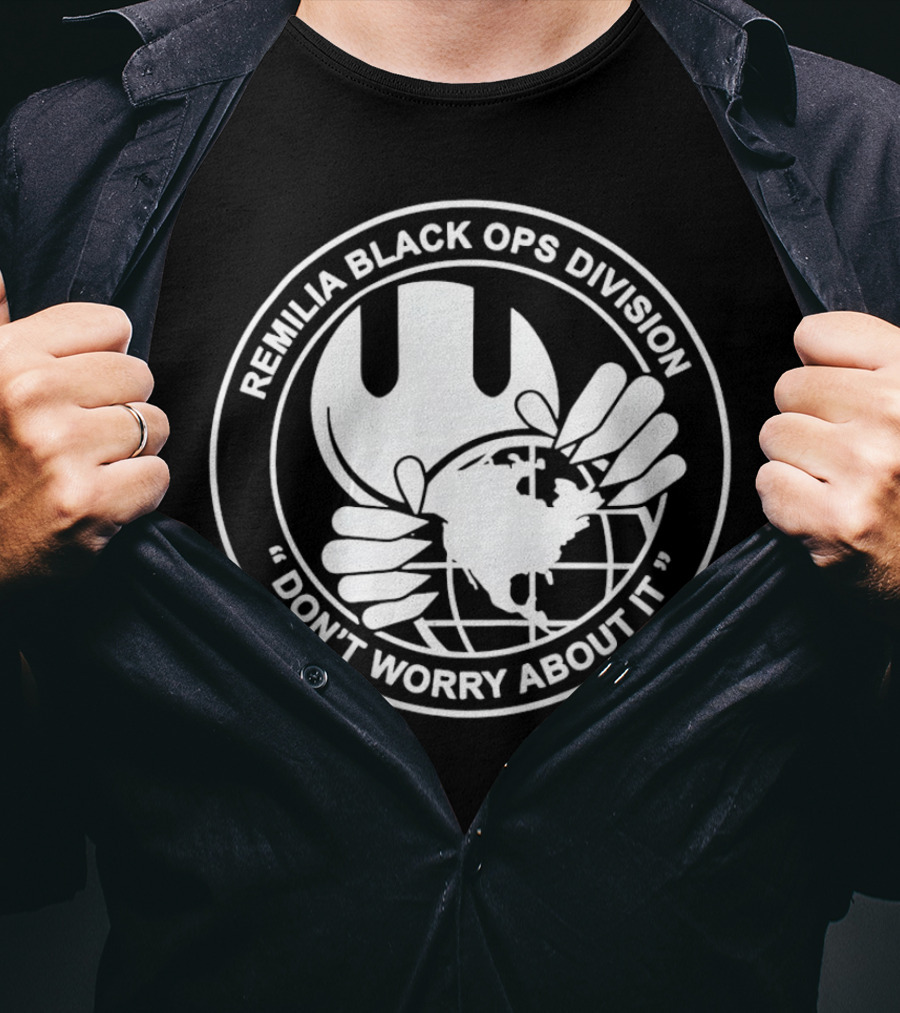 Remilia Black Ops Division Globe Emblem Don't Worry About It T-Shirt