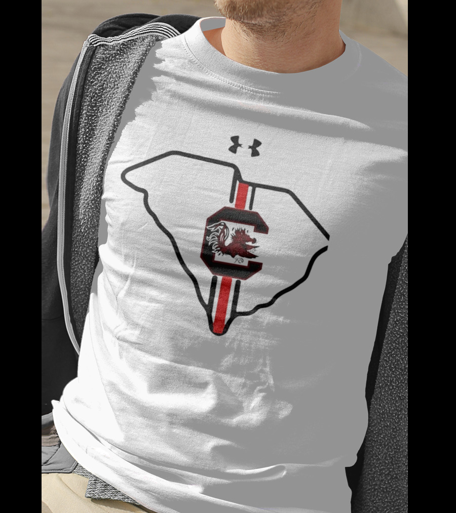 South Carolina Gamecocks Map Outline Under Armour T-Shirt