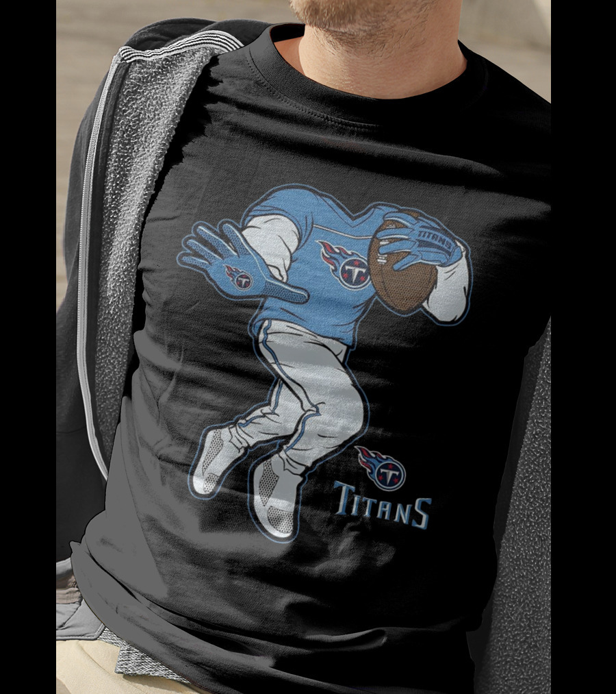 Tennessee Titans Stiff Arm Football Player T-Shirt