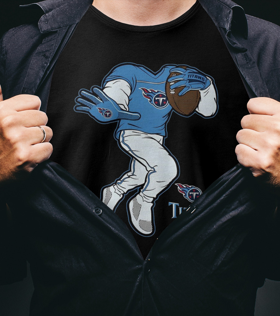 Tennessee Titans Stiff Arm Football Player T-Shirt