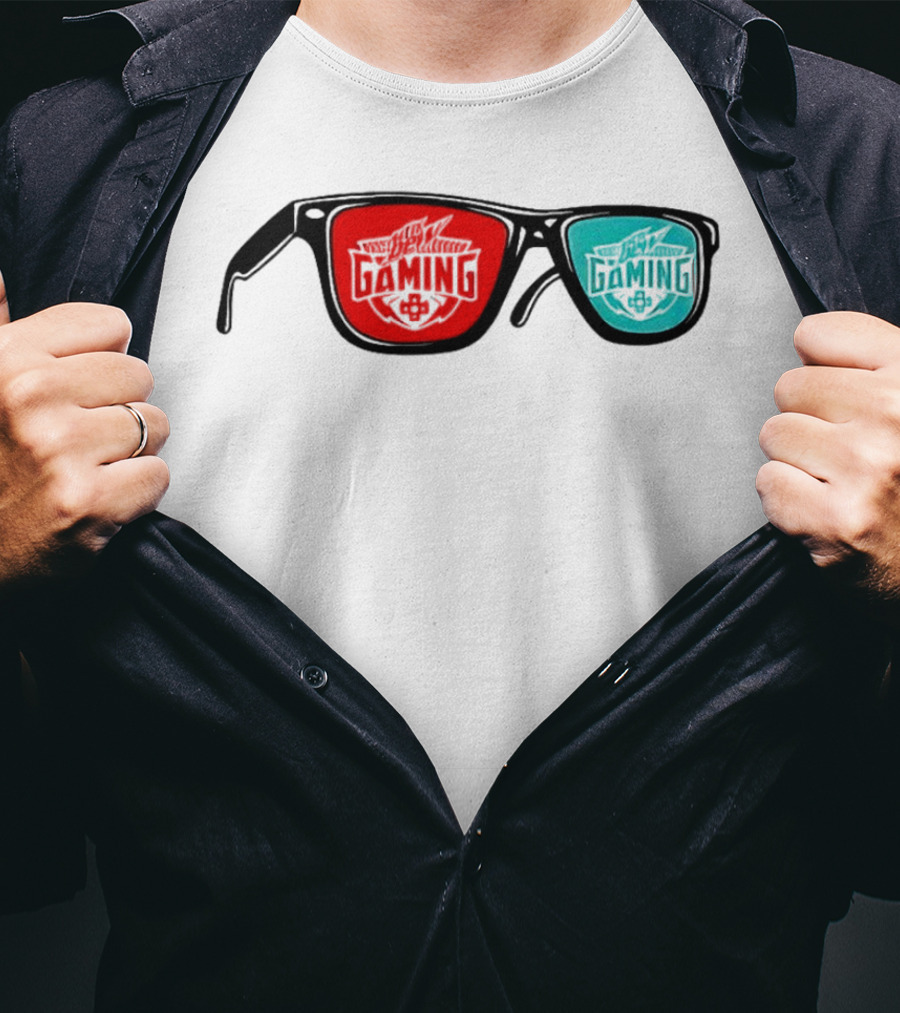 Gaming Spectacles Mtn Dew Red Blue Vibes T-Shirt