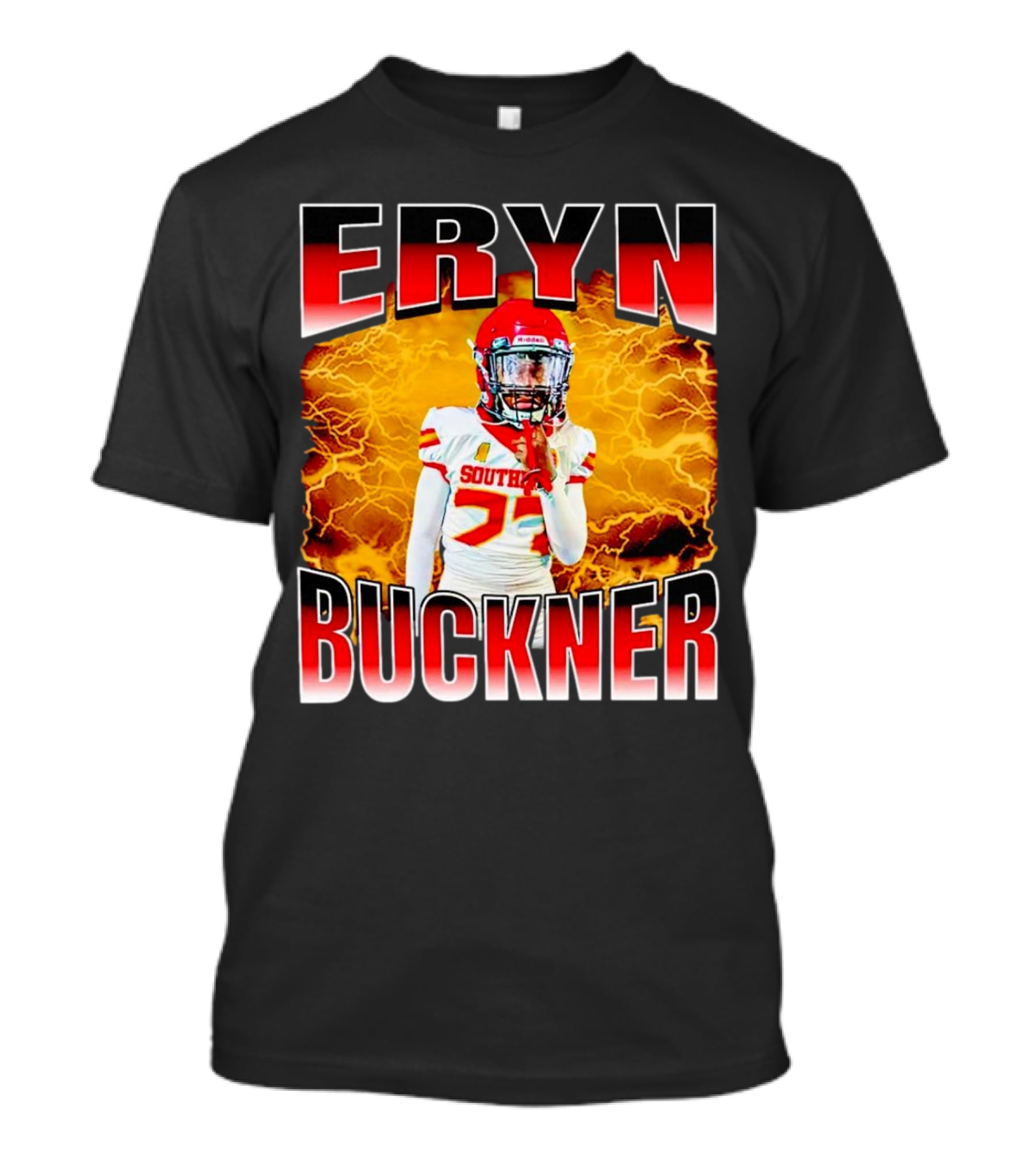 Eryn Buckner Southern Football Vintage Style With Lightning Background T-Shirt