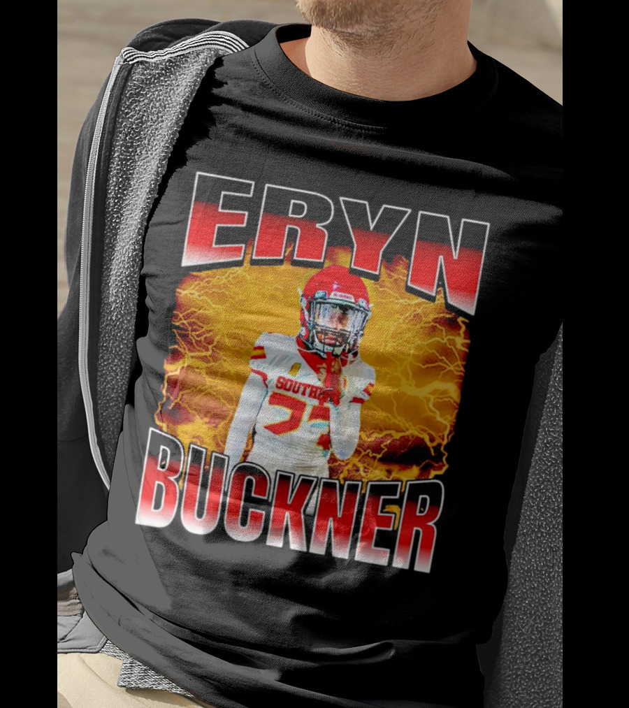 Eryn Buckner Southern Football Vintage Style With Lightning Background T-Shirt