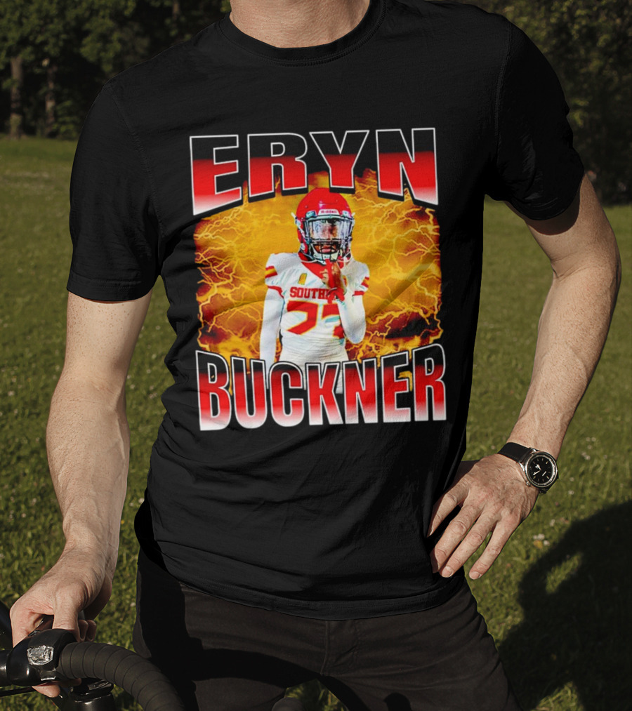 Eryn Buckner Southern Football Vintage Style With Lightning Background T-Shirt