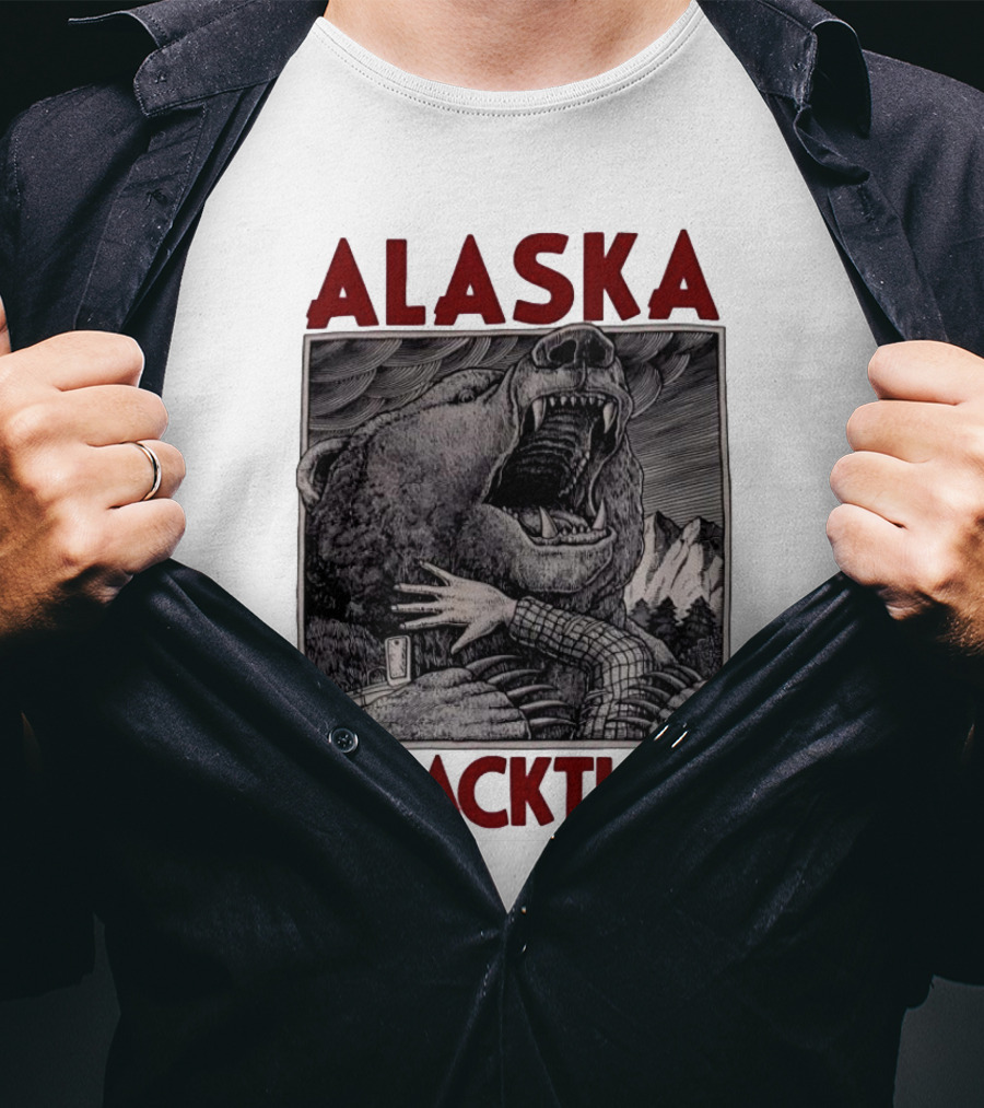ALASKA SNACKTIME Bear Art By Ray Troll T-Shirt