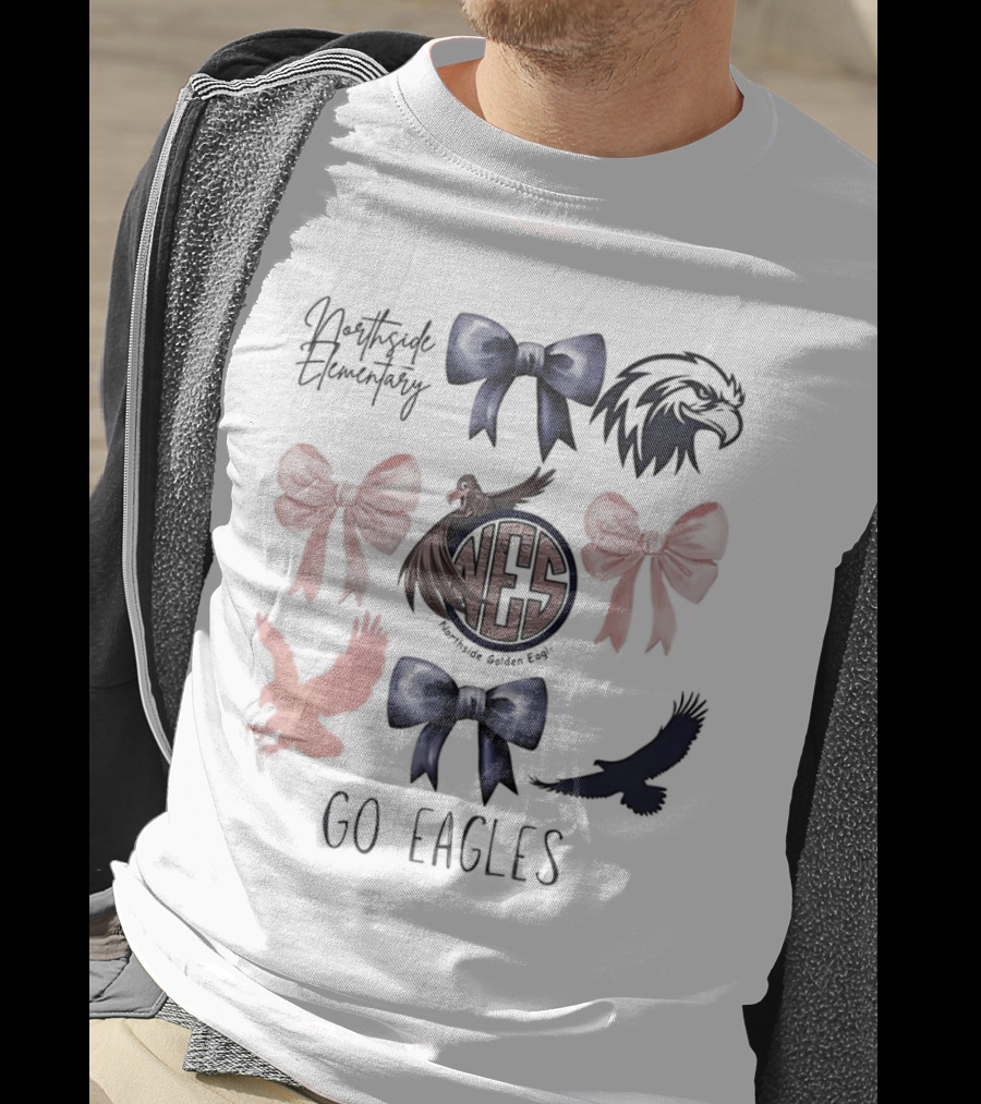 Northside Elementary Golden Eagles Bowtie Go Eagles T-Shirt