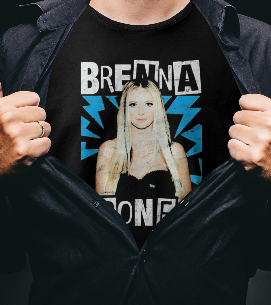 Brenna Bone Lightning Vintage Blue T-Shirt