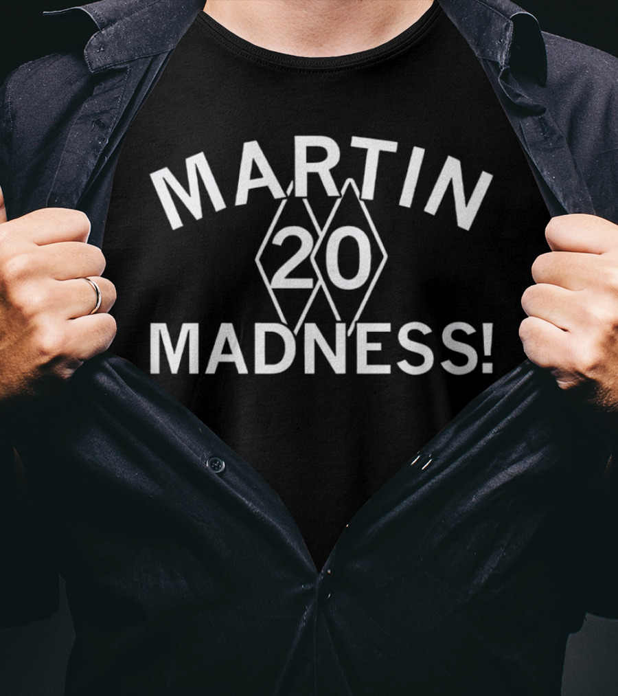 Martin Madness 20 Diamond-Inspired Black Texto T-Shirt