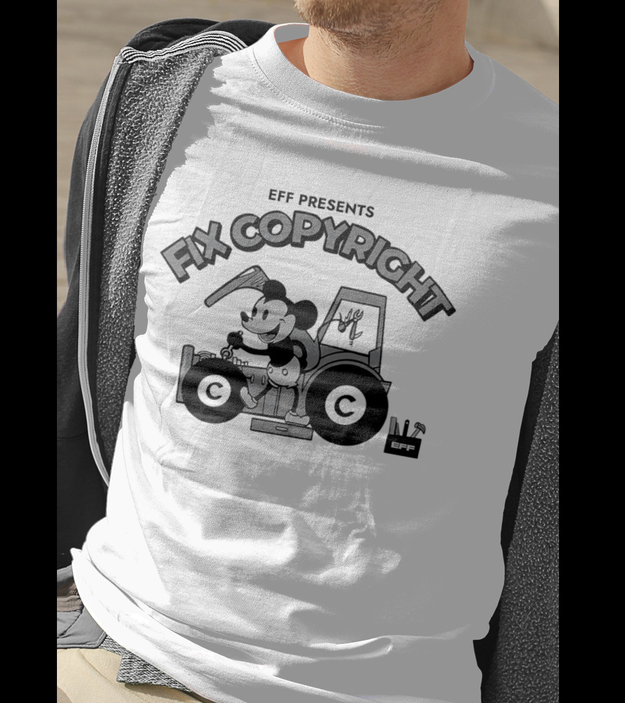 EFF Presents Fix Copyright Mickey Mouse Effort T-Shirt