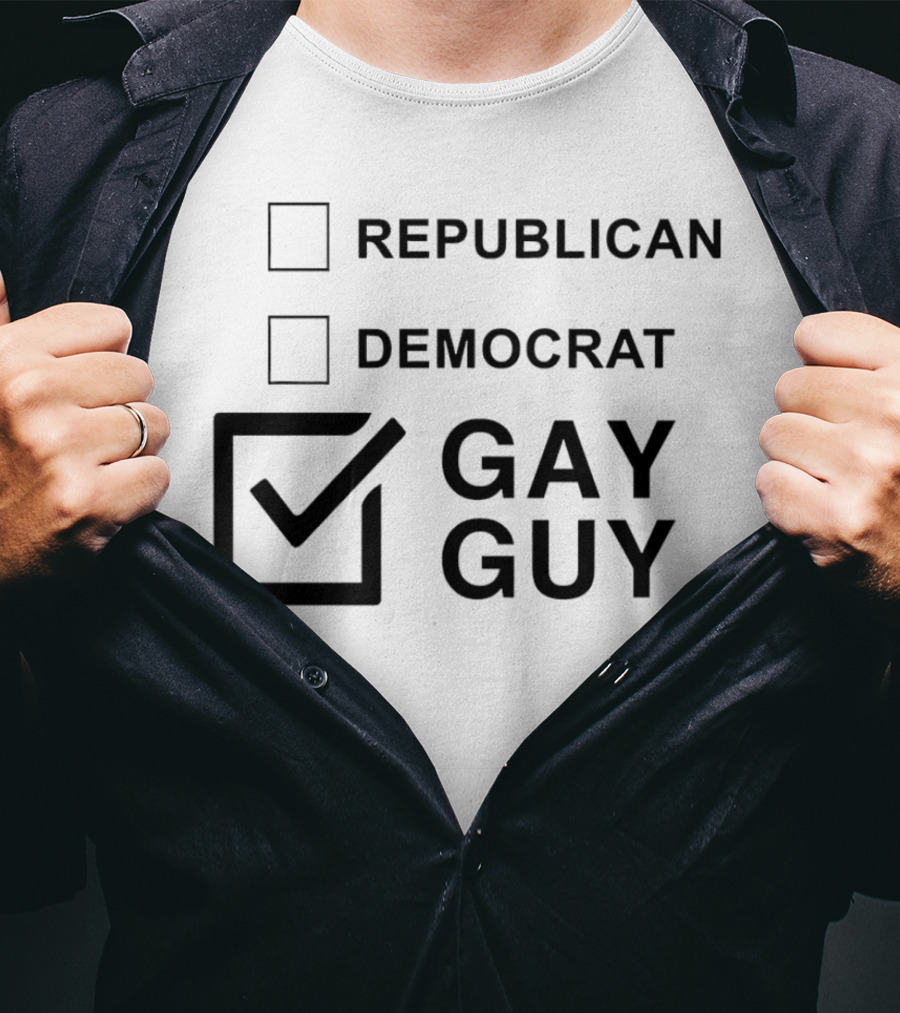 Republican Democrat Gay Guy Checkboxes T-Shirt