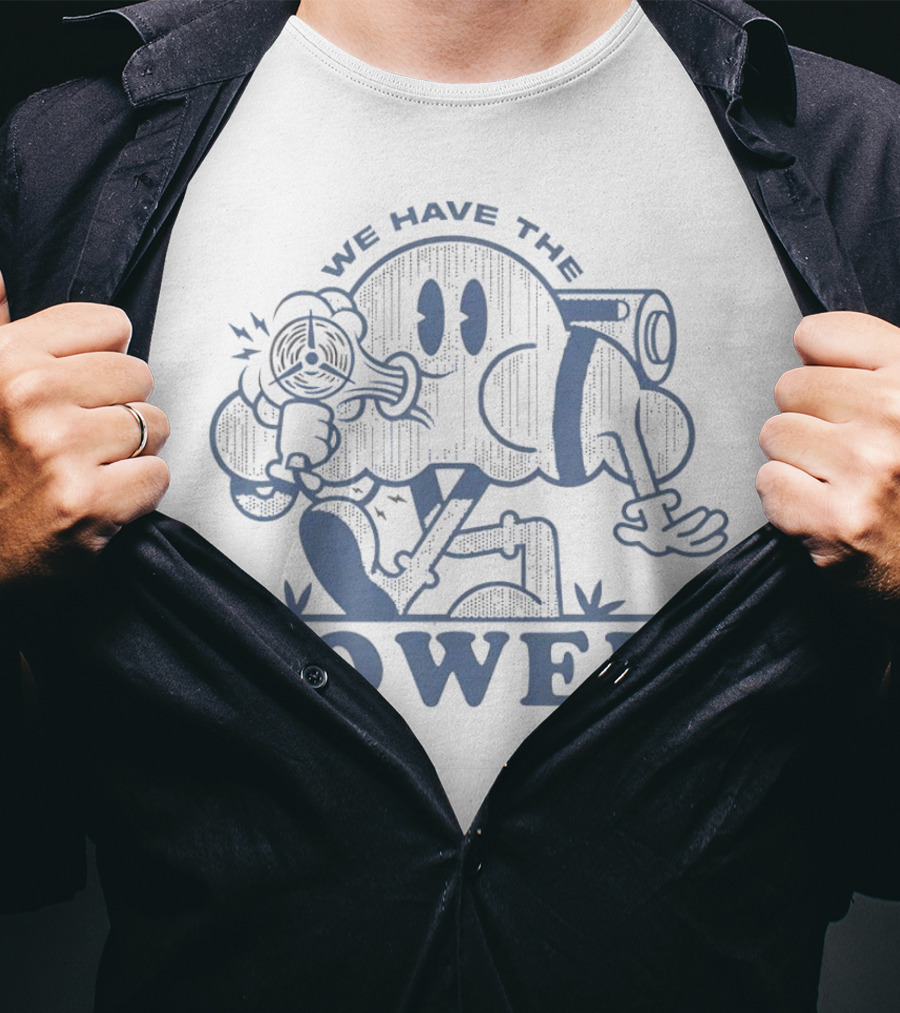 We Have The Power Retro Cartoon Character With Gun T-Shirt