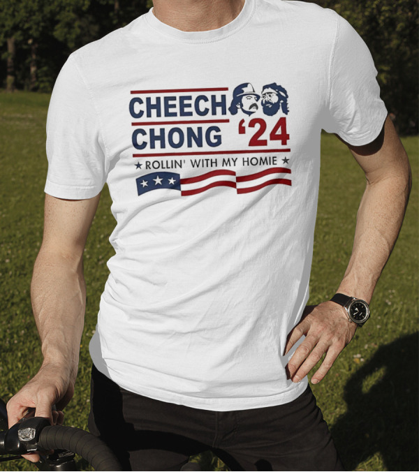 Cheech And Chong 2024 Rollin' With My Homie T-Shirt