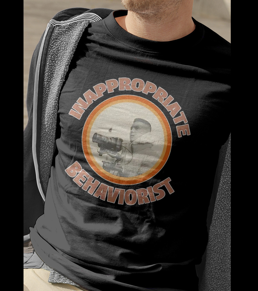 Inappropriate Behaviorist Vintage Camera Circle T-Shirt