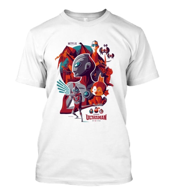 Netflix Ultraman Rising Cartoon Kaiju Characters T-Shirt