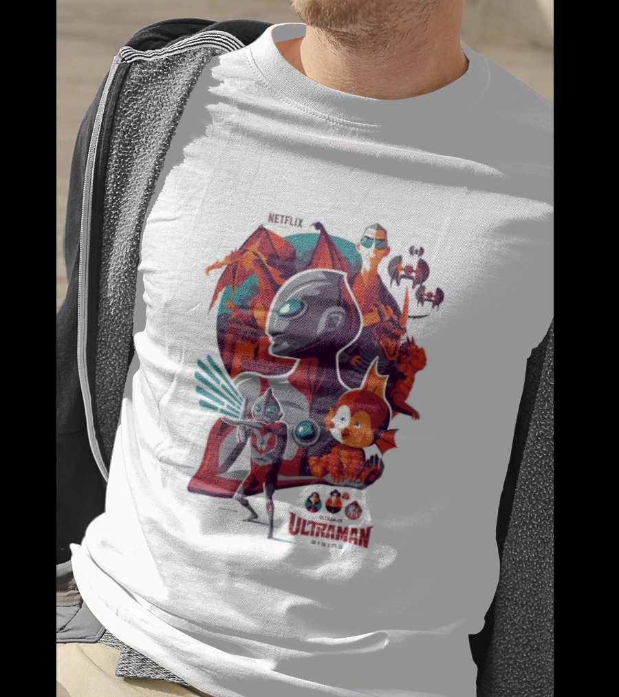 Netflix Ultraman Rising Cartoon Kaiju Characters T-Shirt