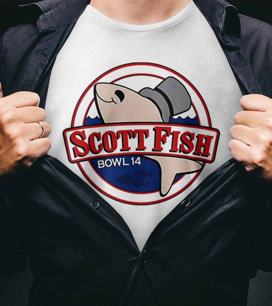 Scott Fish Bowl 14 Shark With Top Hat T-Shirt