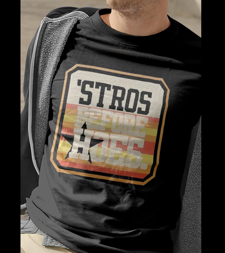 'Stros Before Hoes Houston Astros Star Retro T-Shirt