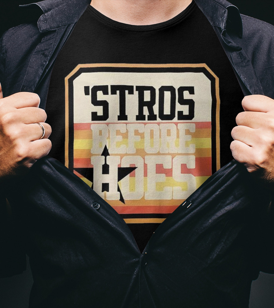 'Stros Before Hoes Houston Astros Star Retro T-Shirt