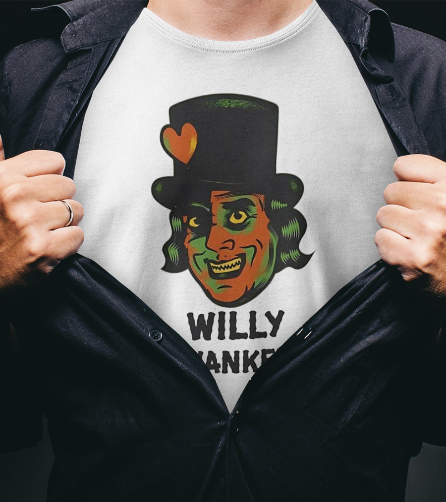 Willy Wanker Orange Heart Character T-Shirt