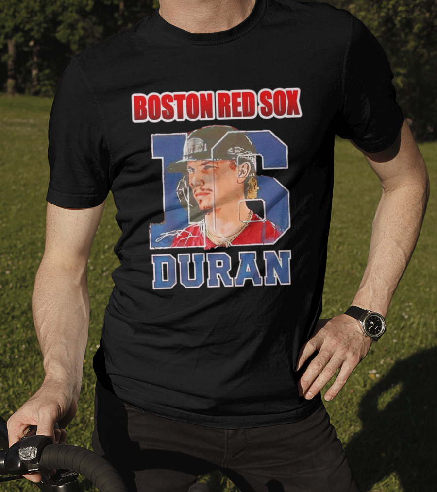 Boston Red Sox Jarren Duran 16 Portrait Patch T-Shirt
