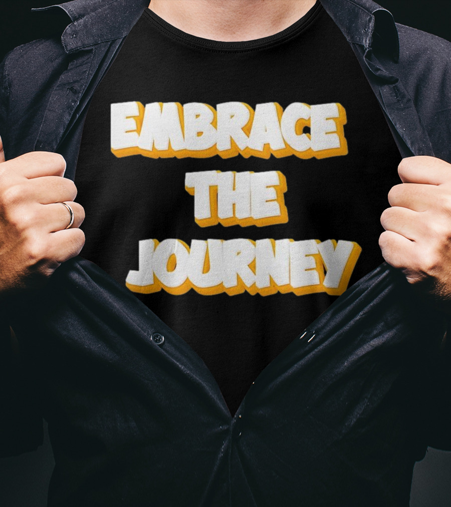 EMBRACE THE JOURNEY White And Yellow T-Shirt