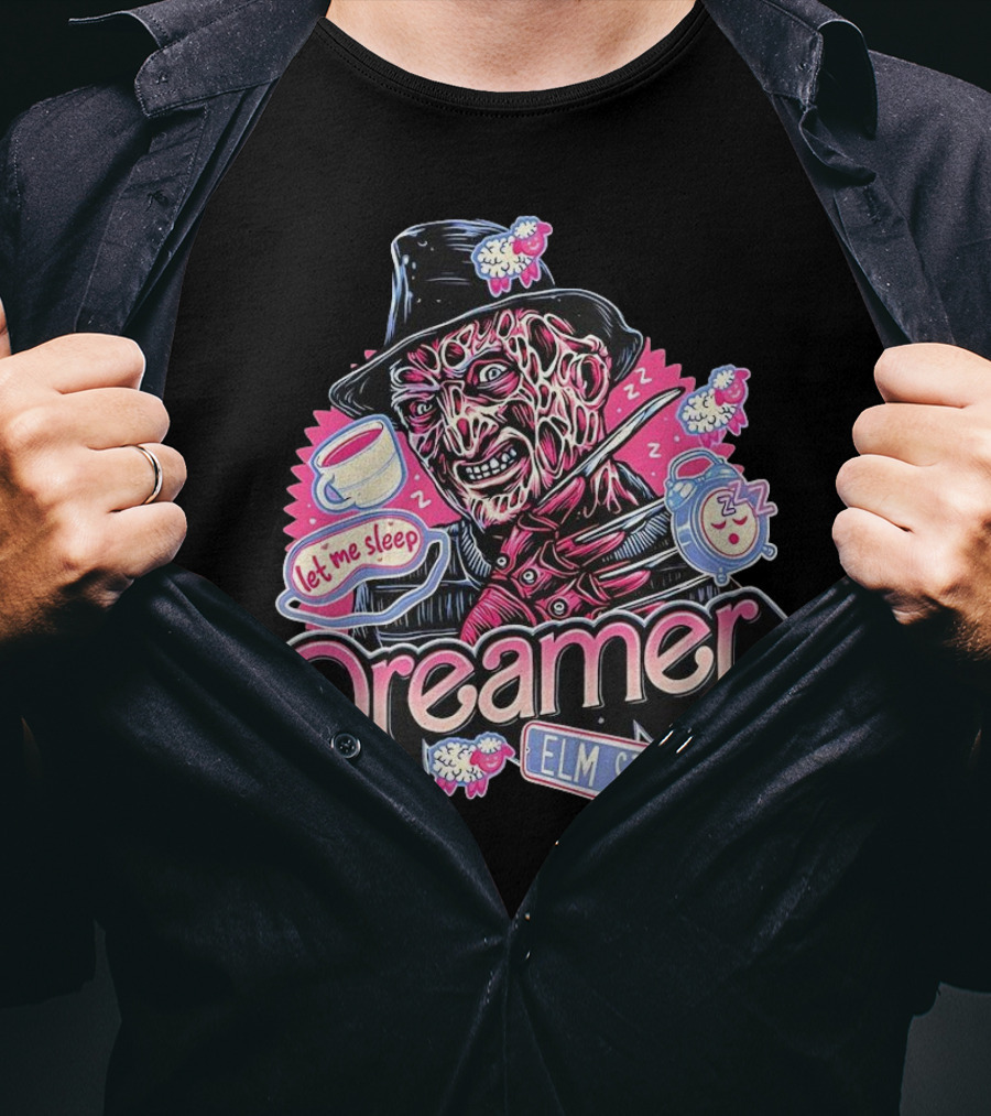 Freddy Krueger Dreamer Let Me Sleep Elm St T-Shirt