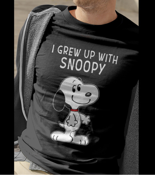 I Grew Up With Snoopy Peanuts Character Nostalgic Fun T-Shirt
